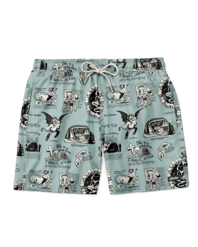 THE DUDES BEELZEBUD BLUES SWIM SHORT MULTICOLOR