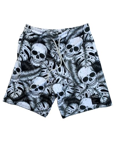 BEE UNUSUAL Jolly Roger Shorts Black / White 