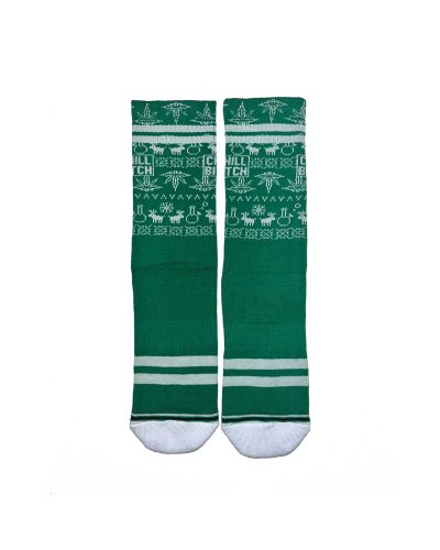 Bee Unusual 420 Collectives “Chill Bitch” green/ white socks
