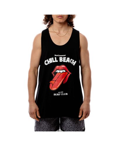 BEE UNUSUAL “Chill Beach” Surf Tank Black