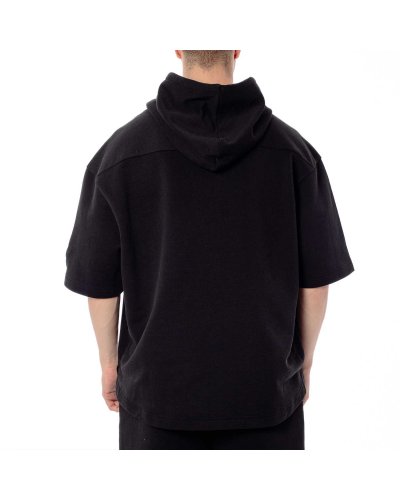BEE UNUSUAL Short Sleeve Hoodie Black