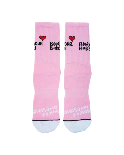 Bee Unusual “Bonjour Baby” Pink socks
