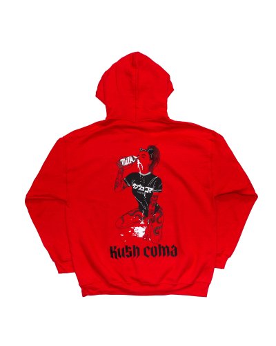 KUSH COMA Femme Voyou Red Hoodie
