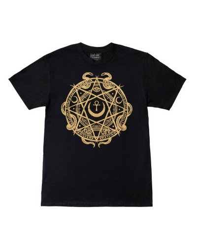 KUSH COMA Sapienta Black Tshirt Gold Print