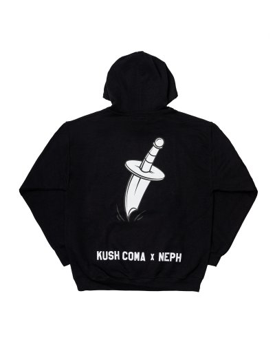 KUSH COMA Plant the Blade Deeply Black Hoodie