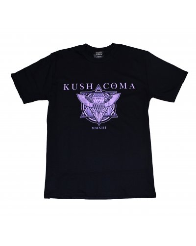 KUSH COMA OWL T SHIRT BLACK/PRL