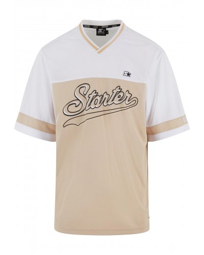 STARTER V-Neck Mesh Dusty Sand T-Shirt 