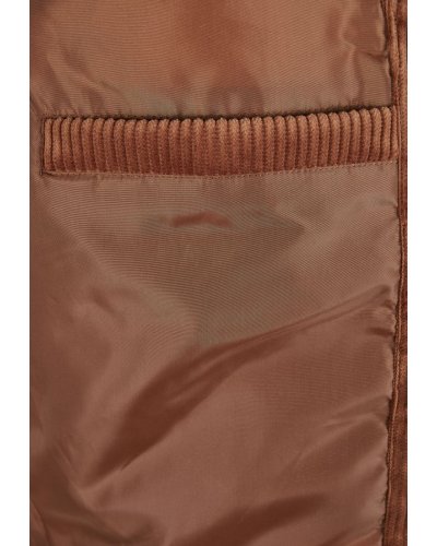URBAN CLASSICS Boxy Corduroy Puffer Toffee Jacket