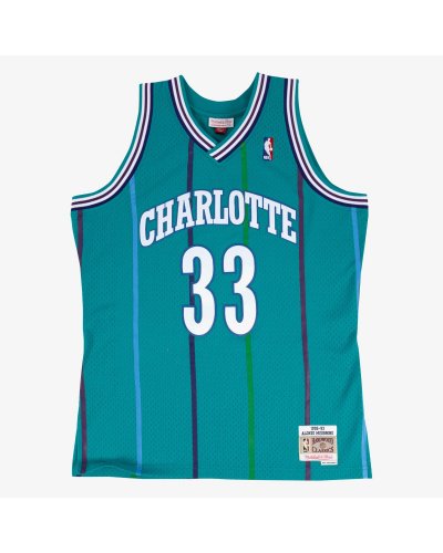 Mitchell & Ness Alonzo Mourning Teal Charlotte Hornets 1992/93 Hardwood Classics Swingman Player Jersey