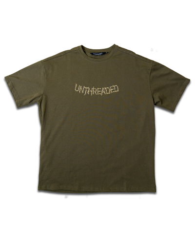 UNTHREADED OVERSIZED TEE IN OLIVE GREEN