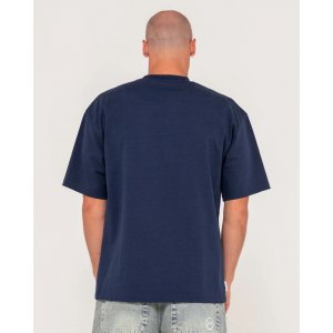 RUSTY INTERNAZIONALE OVERSIZED HEAVY T-SHIRT NAVY BLUE 