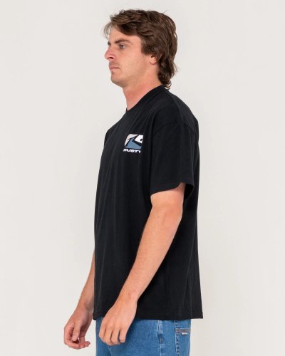 RUSTY PHENOM GRAPHIC T-SHIRT BLACK 