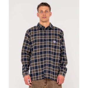 RUSTY BROOKS LONG SLEEVE SHIRT NAVY/CREAM 