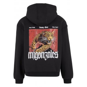 MJG Savage Leopard Heavy Oversized Black Hoodie 