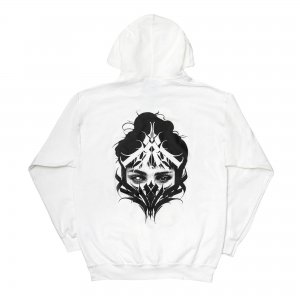 KUSH COMA Blue Tattooer White Eye Hoodie