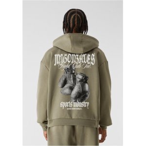 MJG Knockout Kings Heavy Oversized Pale Olive Hoodie
