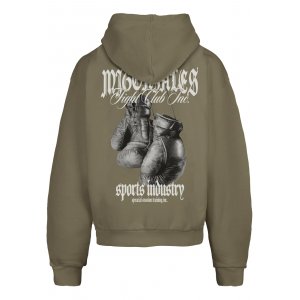 MJG Knockout Kings Heavy Oversized Pale Olive Hoodie