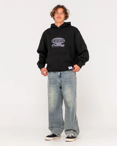 RUSTY INTERNATIONAL BLACK HOODED FLEECE
