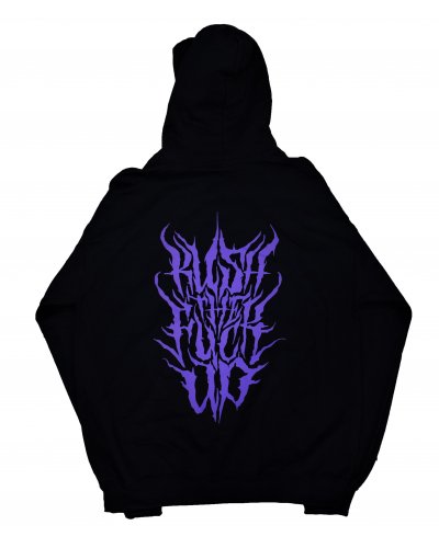 KUSH COMA Def Metal V1 QB Mix Black Hoodie Purple Print