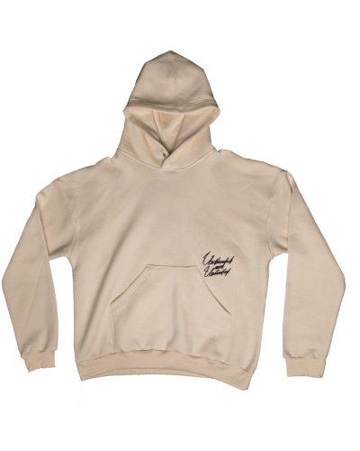 UNTHREADED OVERSIZED BROWN HOODIE 