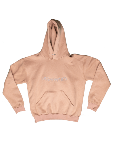 UNTHREADED OVERSIZED PINK SALT HOODIE 
